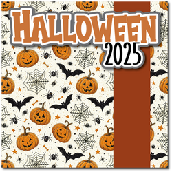 Halloween 2025 - Printed Premade Scrapbook Page 12x12 Layout