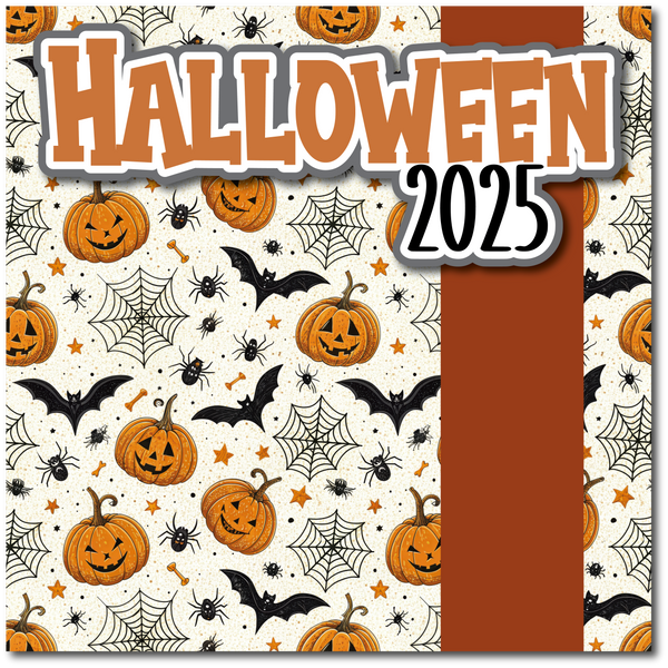Halloween 2025 - Printed Premade Scrapbook Page 12x12 Layout