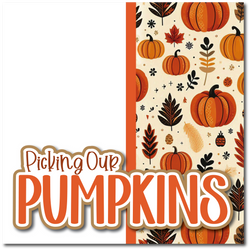 Picking Our Pumpkins - Printed Premade Scrapbook Page 12x12 Layout