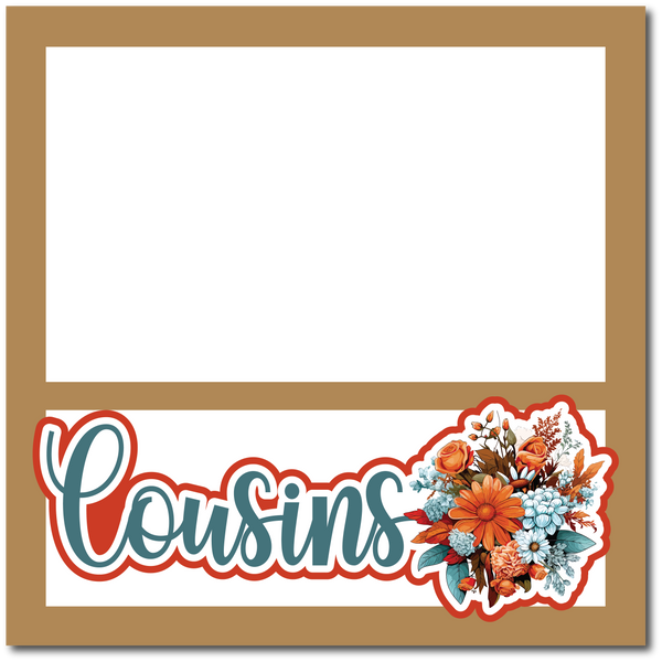 Cousins - Printed Premade Scrapbook Page 12x12 Layout
