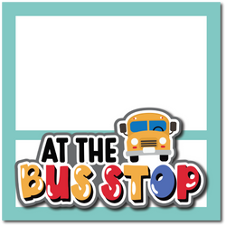 At the Bus Stop - Printed Premade Scrapbook Page 12x12 Layout