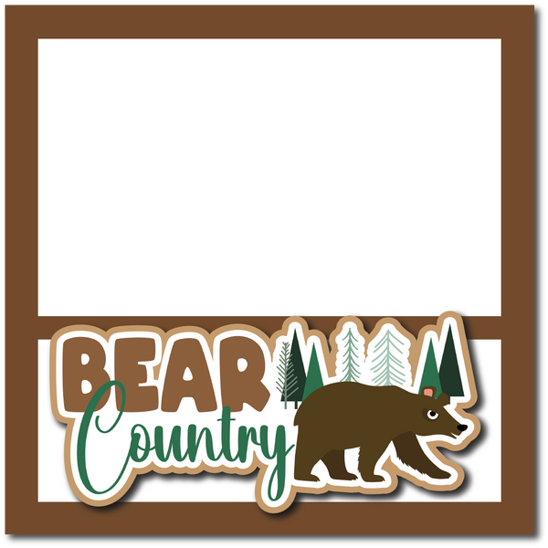 Bear Country - Printed Premade Scrapbook Page 12x12 Layout