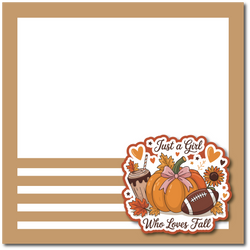 Just a Girl Who Loves Fall - Printed Premade Scrapbook Page 12x12 Layout