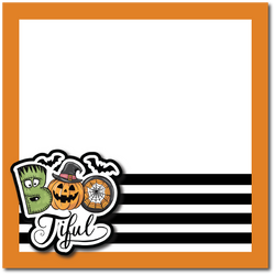 Boo-tiful - Halloween - Printed Premade Scrapbook Page 12x12 Layout