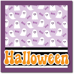 Halloween - Printed Premade Scrapbook Page 12x12 Layout