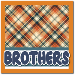 Brothers - Printed Premade Scrapbook Page 12x12 Layout