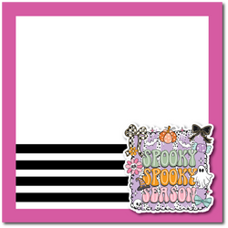 Spooky Spooky Season - Printed Premade Scrapbook Page 12x12 Layout