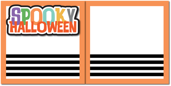 Spooky Halloween - Printed Premade Scrapbook (2) Page 12x12 Layout