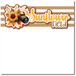 Sunflower Fields - Printed Premade Scrapbook Page 12x12 Layout