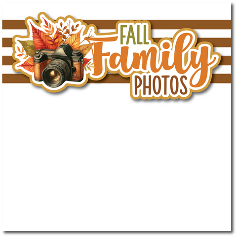 Fall Family Photos - Printed Premade Scrapbook Page 12x12 Layout