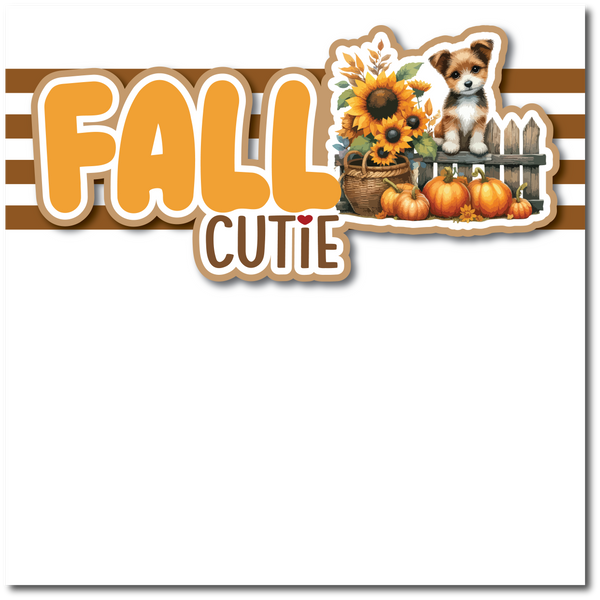 Fall Cutie - Printed Premade Scrapbook Page 12x12 Layout