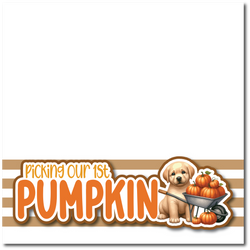 Picking Our 1st Pumpkin - Printed Premade Scrapbook Page 12x12 Layout