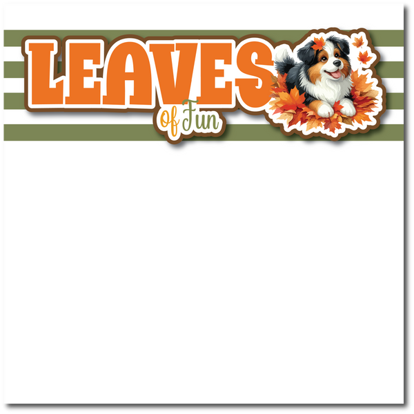 Leaves of Fun - Printed Premade Scrapbook Page 12x12 Layout