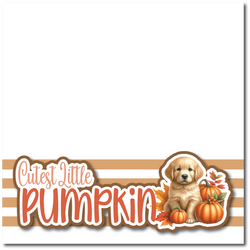 Cutest Little Pumpkin - Printed Premade Scrapbook Page 12x12 Layout