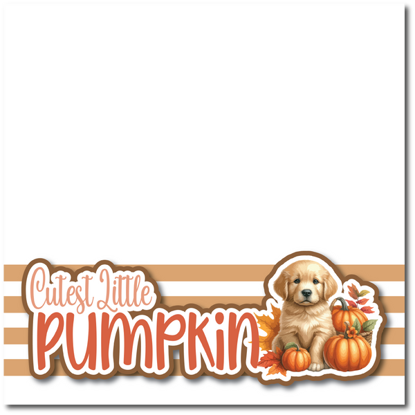 Cutest Little Pumpkin - Printed Premade Scrapbook Page 12x12 Layout