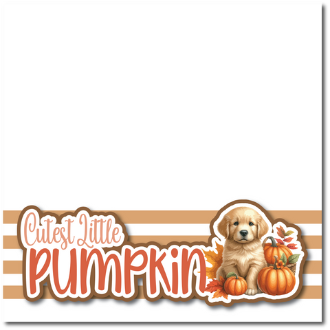 Cutest Little Pumpkin - Printed Premade Scrapbook Page 12x12 Layout