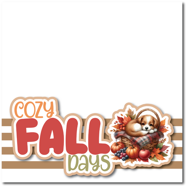 Cozy Fall Days - Printed Premade Scrapbook Page 12x12 Layout