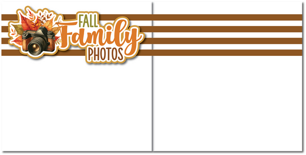 Fall Family Photos - Printed Premade Scrapbook (2) Page 12x12 Layout