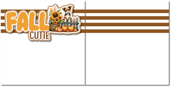 Fall Cutie - Printed Premade Scrapbook (2) Page 12x12 Layout