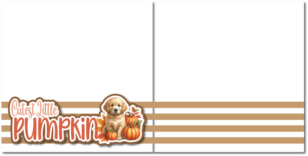 Cutest Little Pumpkin - Printed Premade Scrapbook (2) Page 12x12 Layout