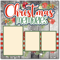 Christmas Memories  - Printed Premade Scrapbook Page 12x12 Layout