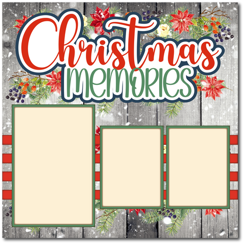 Christmas Memories  - Printed Premade Scrapbook Page 12x12 Layout