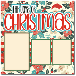The Joys of Christmas - Printed Premade Scrapbook Page 12x12 Layout