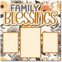 Family Blessings - Printed Premade Scrapbook Page 12x12 Layout