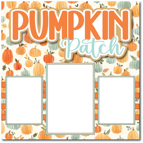 Pumpkin Patch - Printed Premade Scrapbook Page 12x12 Layout
