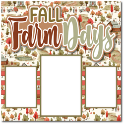 Fall Farm Days - Printed Premade Scrapbook Page 12x12 Layout