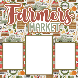 Farmers Market - Printed Premade Scrapbook Page 12x12 Layout (Copy)