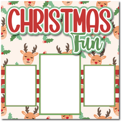 Christmas Fun - Printed Premade Scrapbook Page 12x12 Layout