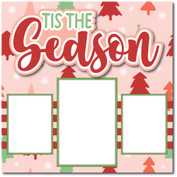 Tis the Season - Printed Premade Scrapbook Page 12x12 Layout