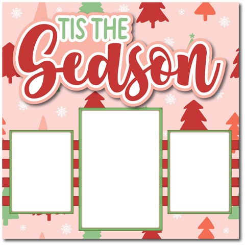 Tis the Season - Printed Premade Scrapbook Page 12x12 Layout