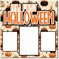 My First Halloween - Printed Premade Scrapbook Page 12x12 Layout
