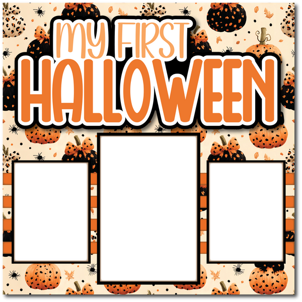 My First Halloween - Printed Premade Scrapbook Page 12x12 Layout