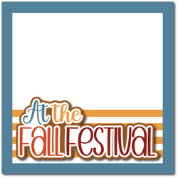 At the Fall Festival - Printed Premade Scrapbook Page 12x12 Layout