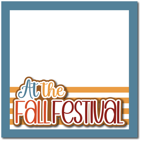 At the Fall Festival - Printed Premade Scrapbook Page 12x12 Layout