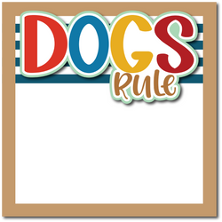 Dog Means I love You in Dog - Printed Premade Scrapbook Page 12x12 Layout