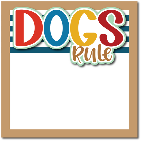 Dog Means I love You in Dog - Printed Premade Scrapbook Page 12x12 Layout