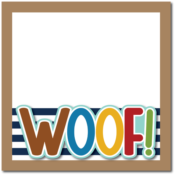 Woof - Printed Premade Scrapbook Page 12x12 Layout