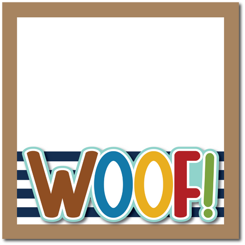Woof - Printed Premade Scrapbook Page 12x12 Layout
