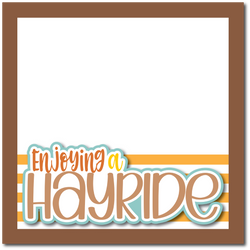 Enjoying the Hayride - Printed Premade Scrapbook Page 12x12 Layout