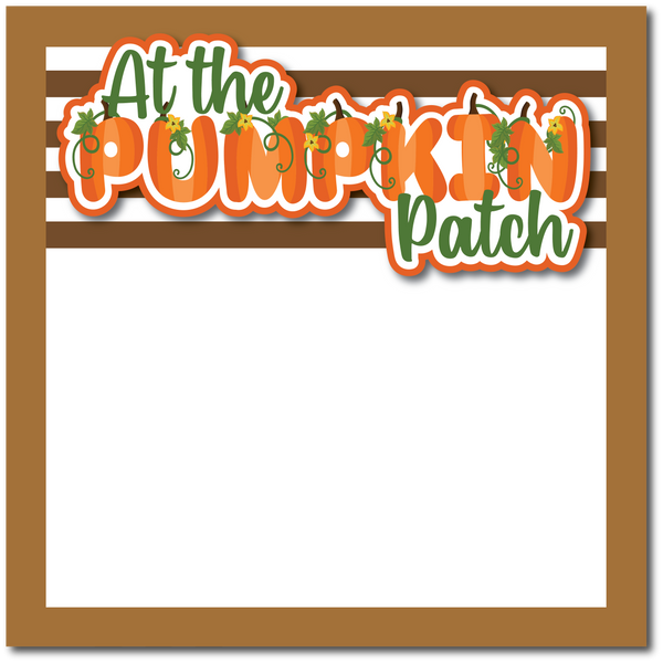 At the Pumpkin Patch - Printed Premade Scrapbook Page 12x12 Layout