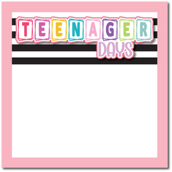 Teenager Days - Printed Premade Scrapbook Page 12x12 Layout
