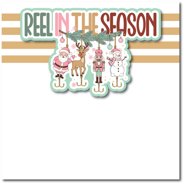 Reel in the Season - Printed Premade Scrapbook Page 12x12 Layout