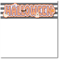 Halloween - Printed Premade Scrapbook Page 12x12 Layout