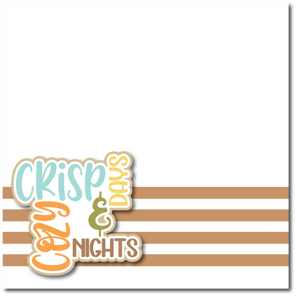 Crisp Days & Cozy Nights - Printed Premade Scrapbook Page 12x12 Layout