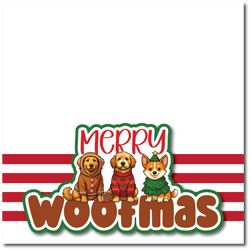 Merry Woofmas - Printed Premade Scrapbook Page 12x12 Layout