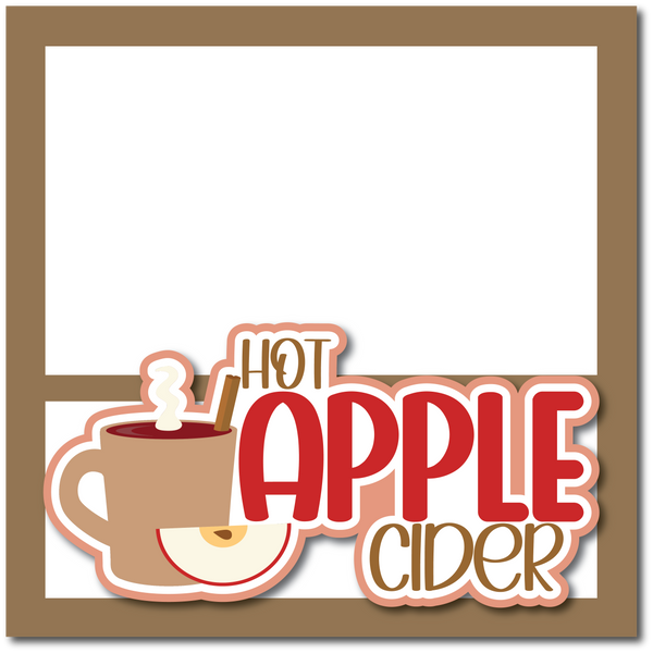 Hot Apple Cider - Printed Premade Scrapbook Page 12x12 Layout